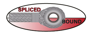 Illustrazione tecnica di corda nautica spliced e bound, processo di giunzione corde per imbarcazioni